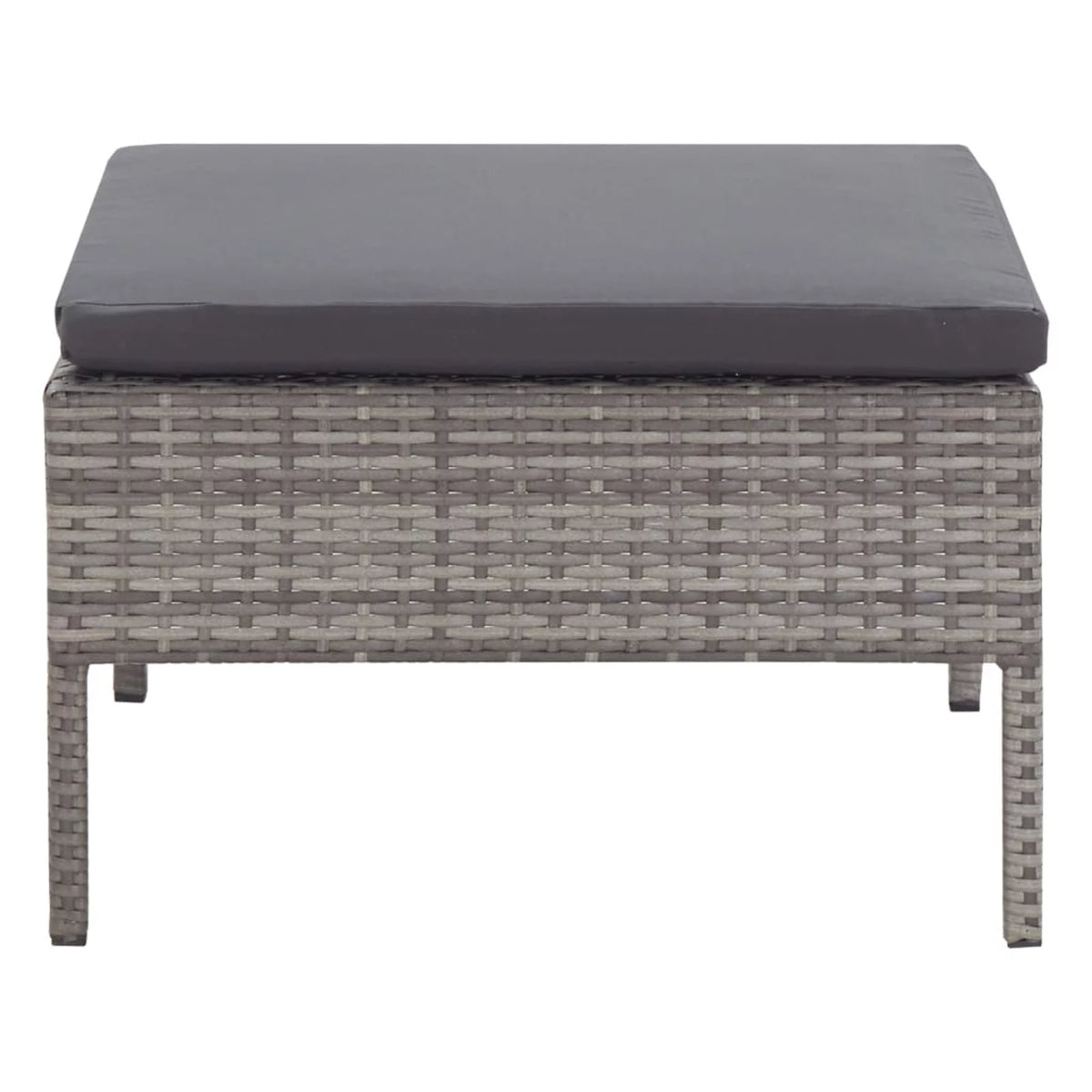 5 Piece Gray Poly Rattan Patio Sofa Set with Coffee Table Y7717