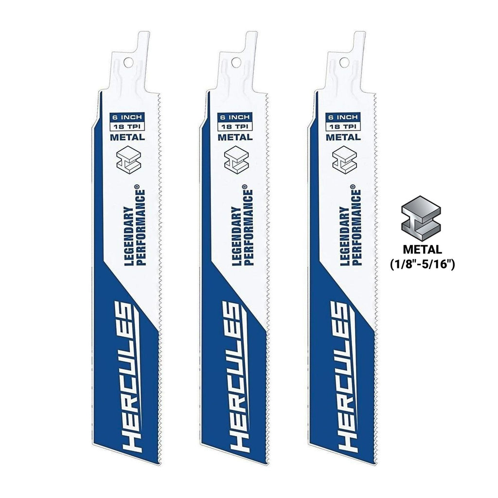 6 in. 18 TPI Reciprocating Saw Blades 3-Pack K863