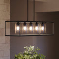 Black Bronze Clear Seedy Glass Chandelier U8881