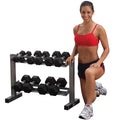 Dumbbell Rack with 5-25 lbs Rubber Dumbbell Set T96627