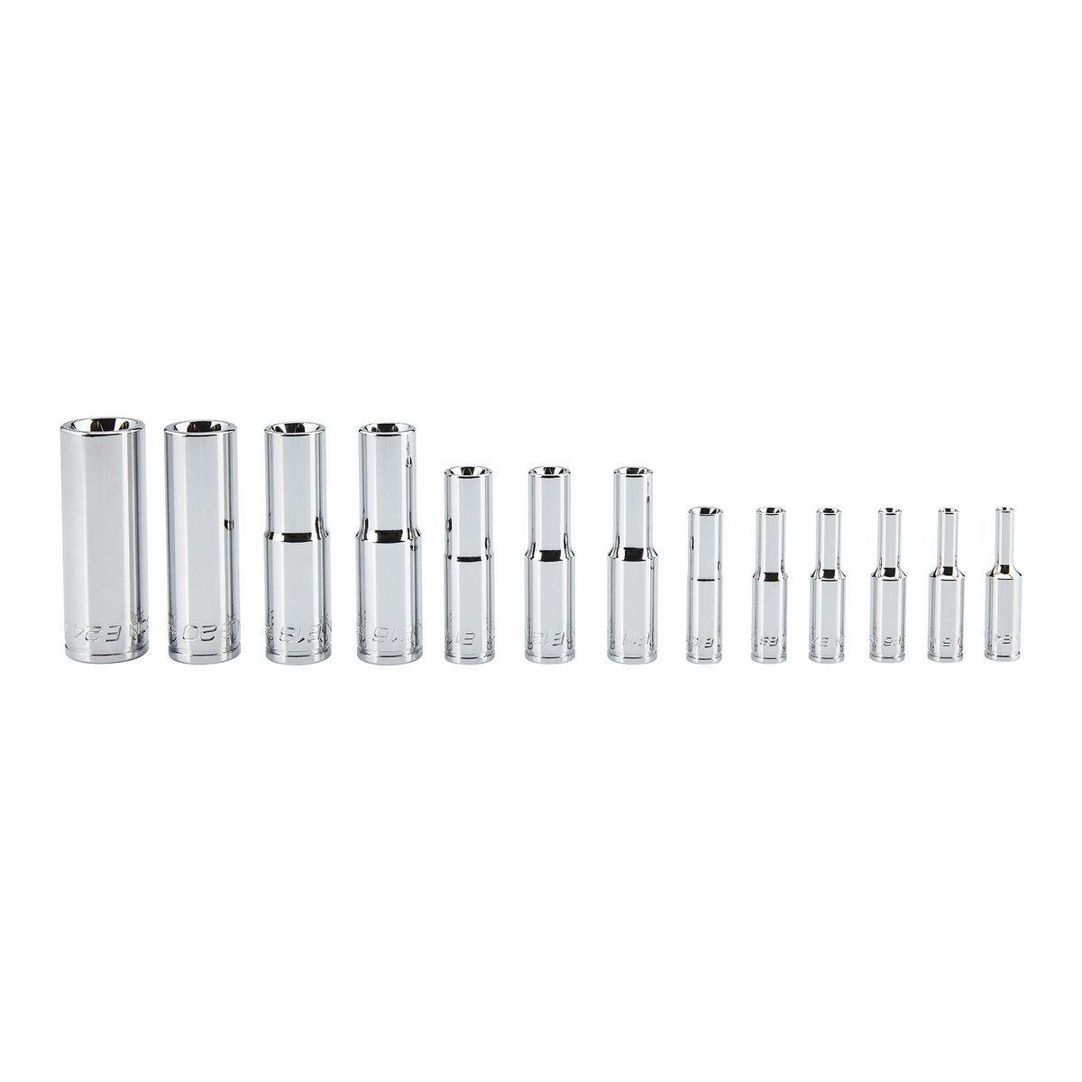 1/4 in., 3/8 in., 1/2 in. Drive Deep E-TORX Socket Set, 13-Piece F274249
