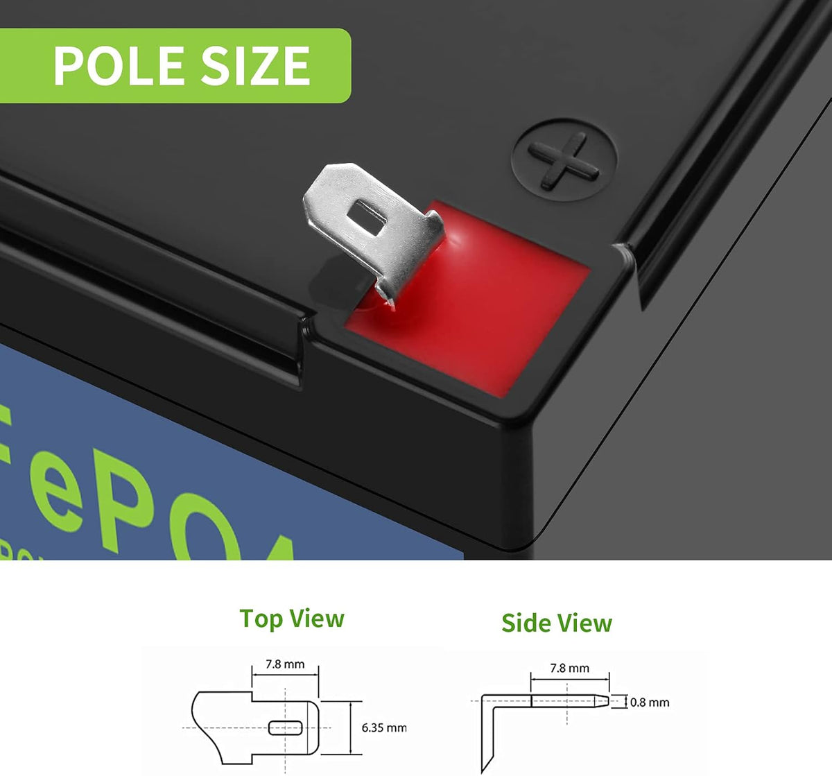 12V 15Ah LiFePO4 Lithium-ion Rechargeable Battery with Built-in BMS R7153