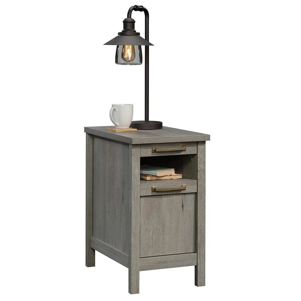 1-Drawer Coastal Engineered Wood End Table in Oak O959113