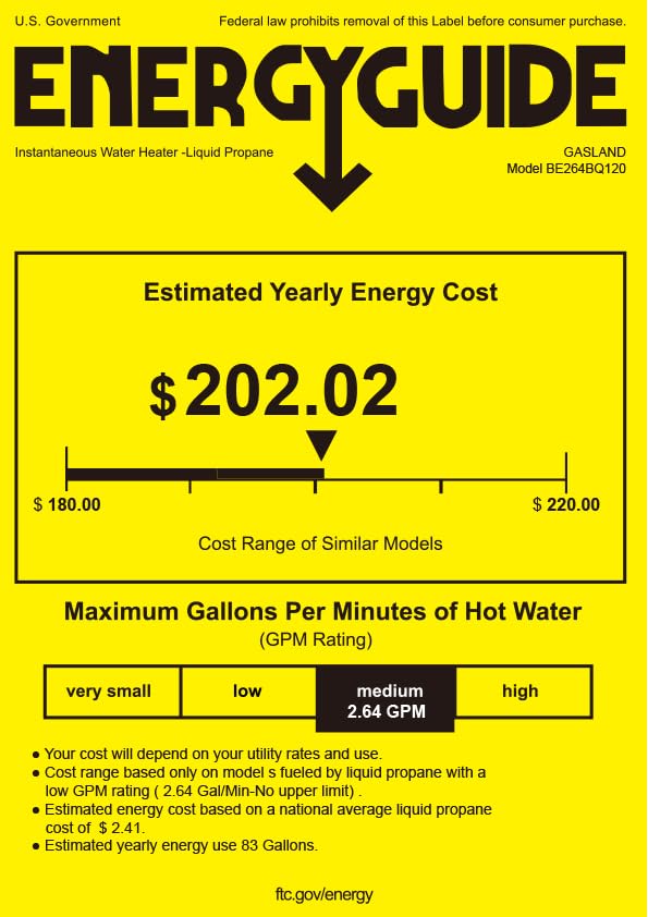 1.58GPM 6L Portable Gas Water Heater Y580983