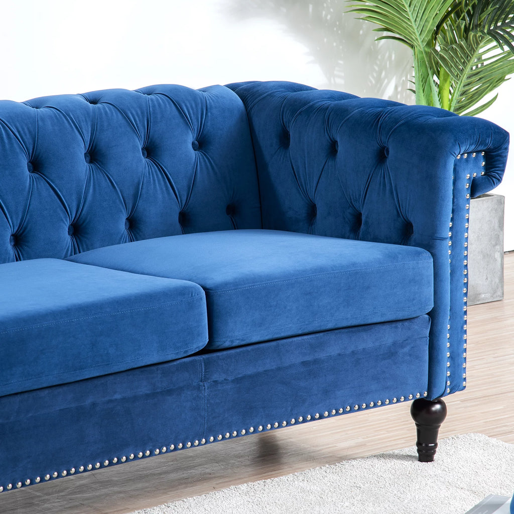 83.66 Inch Width Square Arm 3 Seater Sofa Z5635