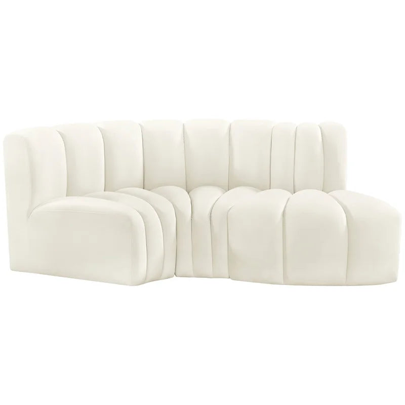 Cream Velvet Modular Sofa F66220