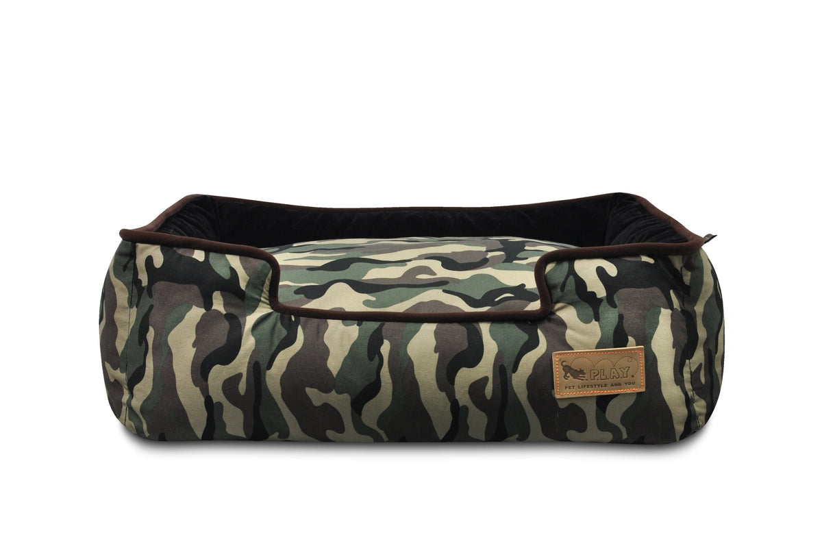 Camouflage Lounge Dog Bed - Green - Large K149