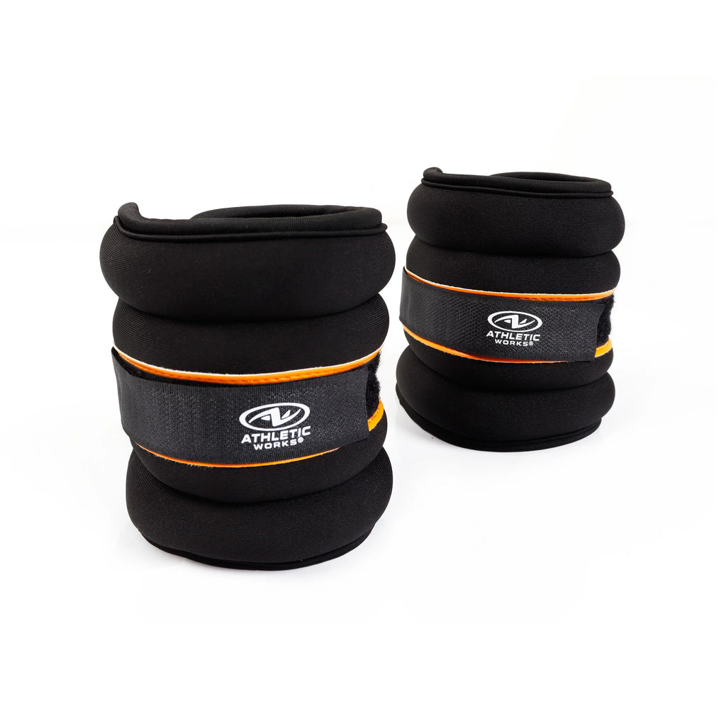 5lb Pair Ankle & Wrist Weights 2.5 lbs Each Adjustable Strap F468152
