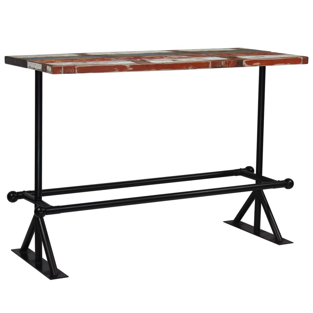 Counter Height Bar Table Steel Legs Multicolor N99711