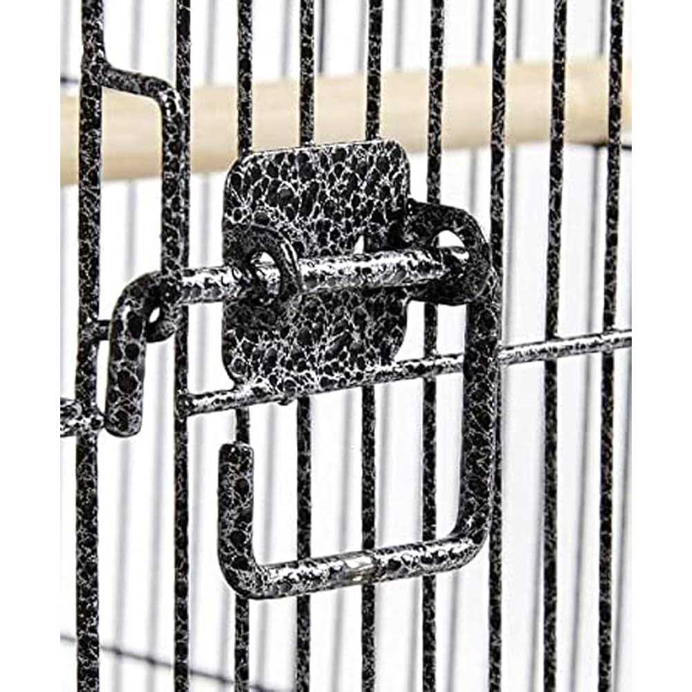 36-Inch Wrought Iron Open Play Top Bird Flight Cage with Rolling Stand L572