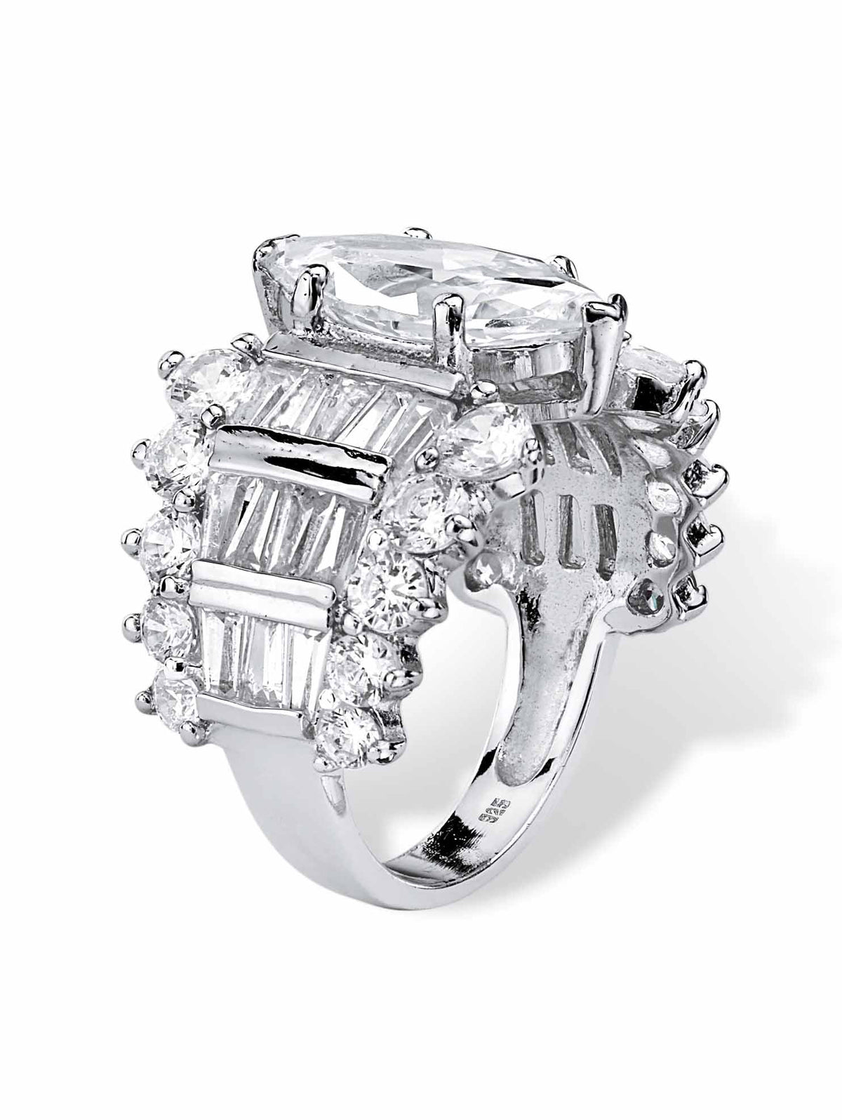 6.55 TCW Marquise-Cut Cubic Zirconia Ring in Sterling Silver C740434