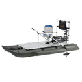 11.5ft Inflatable Pontoon Boat with Black 12V 55LBS Remote Trolling Motor and Foot Control M80113