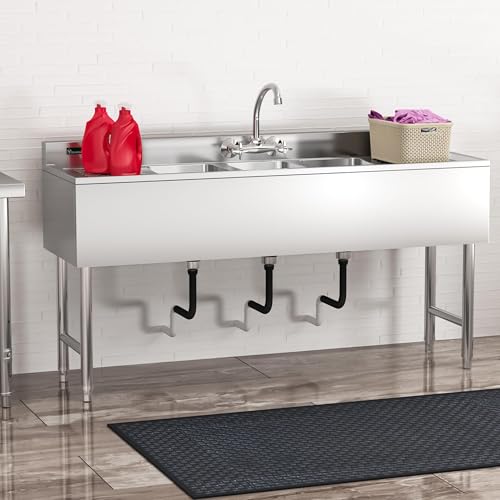 Stainless Steel Freestanding Single Bowl Utility Sink with Workbench V898