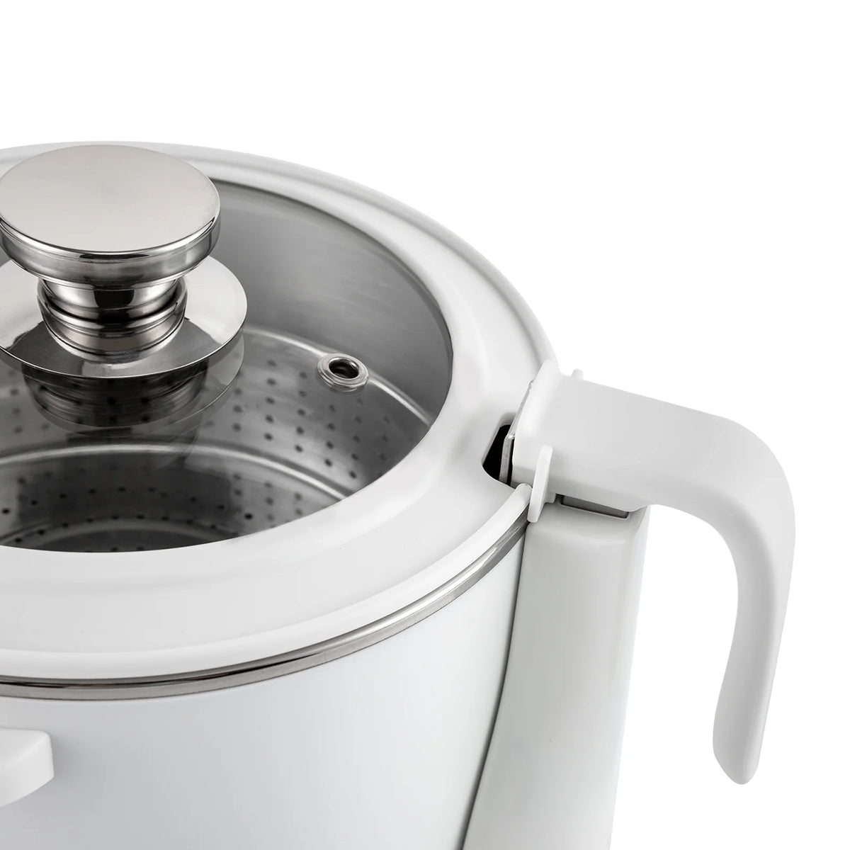3L Stainless Steel Electric Hot Pot with Measuring Cup (White) J1808