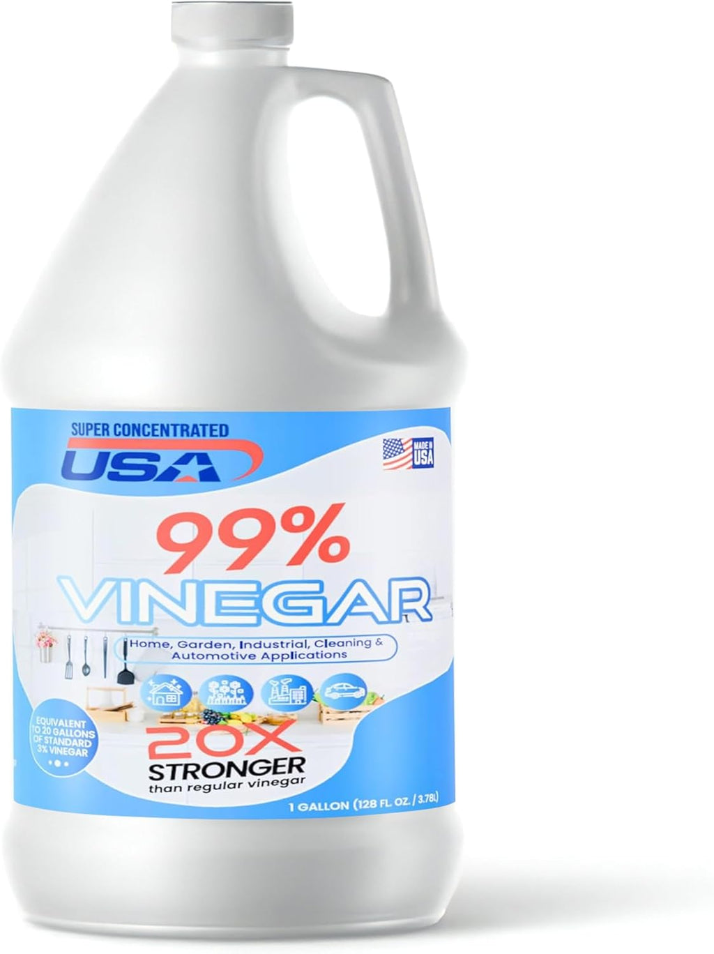 99% Pure Vinegar - 1 Gallon Concentrated Cleaner R8324