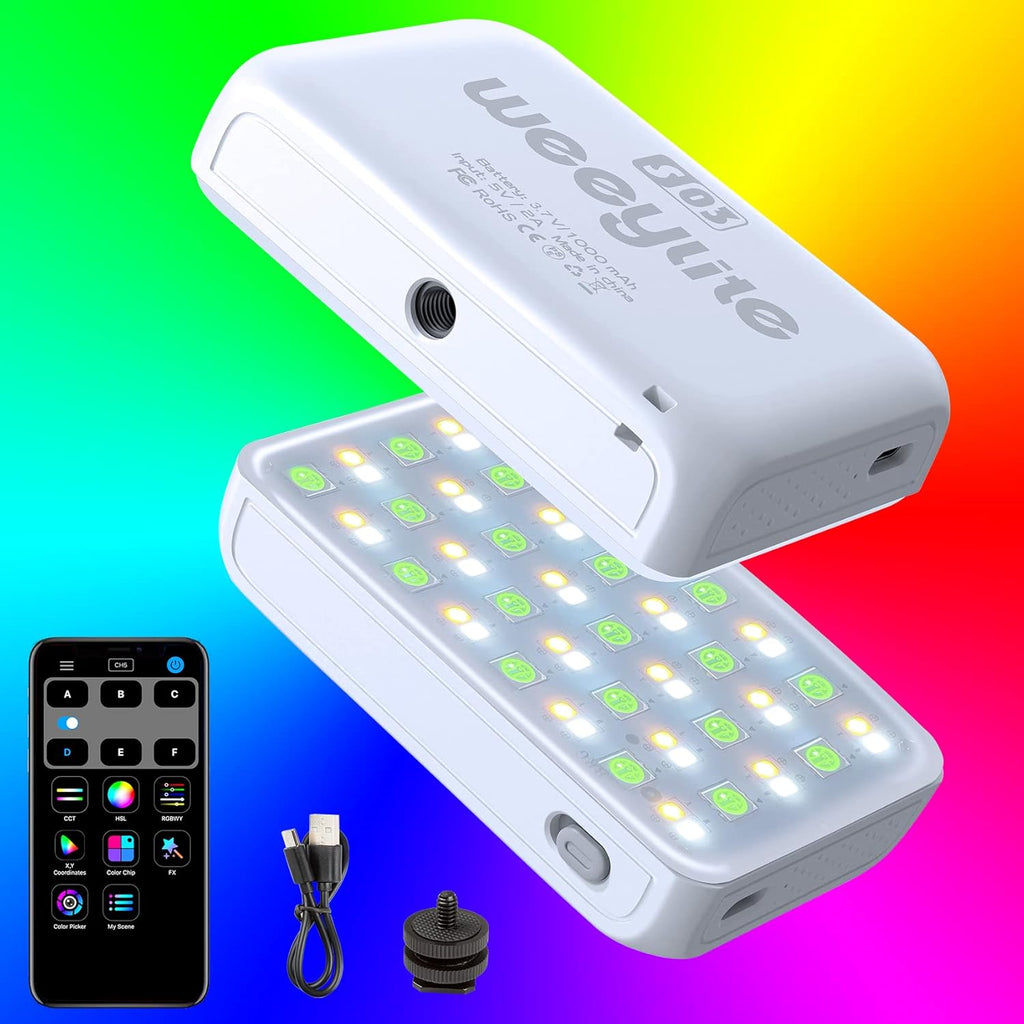 Portable Pocket RGB LED Video Light 2800-6800K S367507