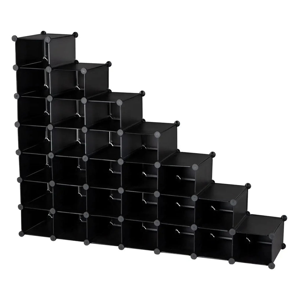 7-Tier 28-Pair Plastic Shoe Rack Z48397