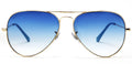 Gold Frame Blue Lens Aviator Sunglasses H4200