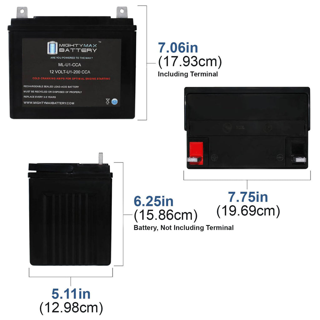 12V 200cca Battery B873861