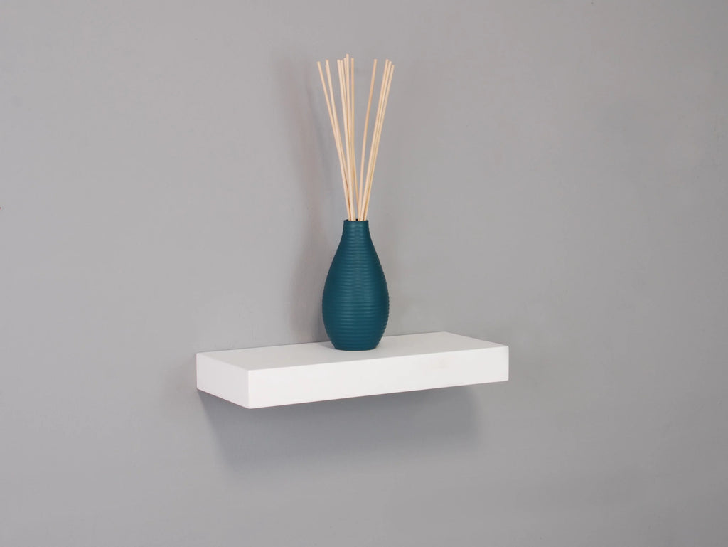 White 12inch Engineered Wood Floating Wall Shelf Q26982