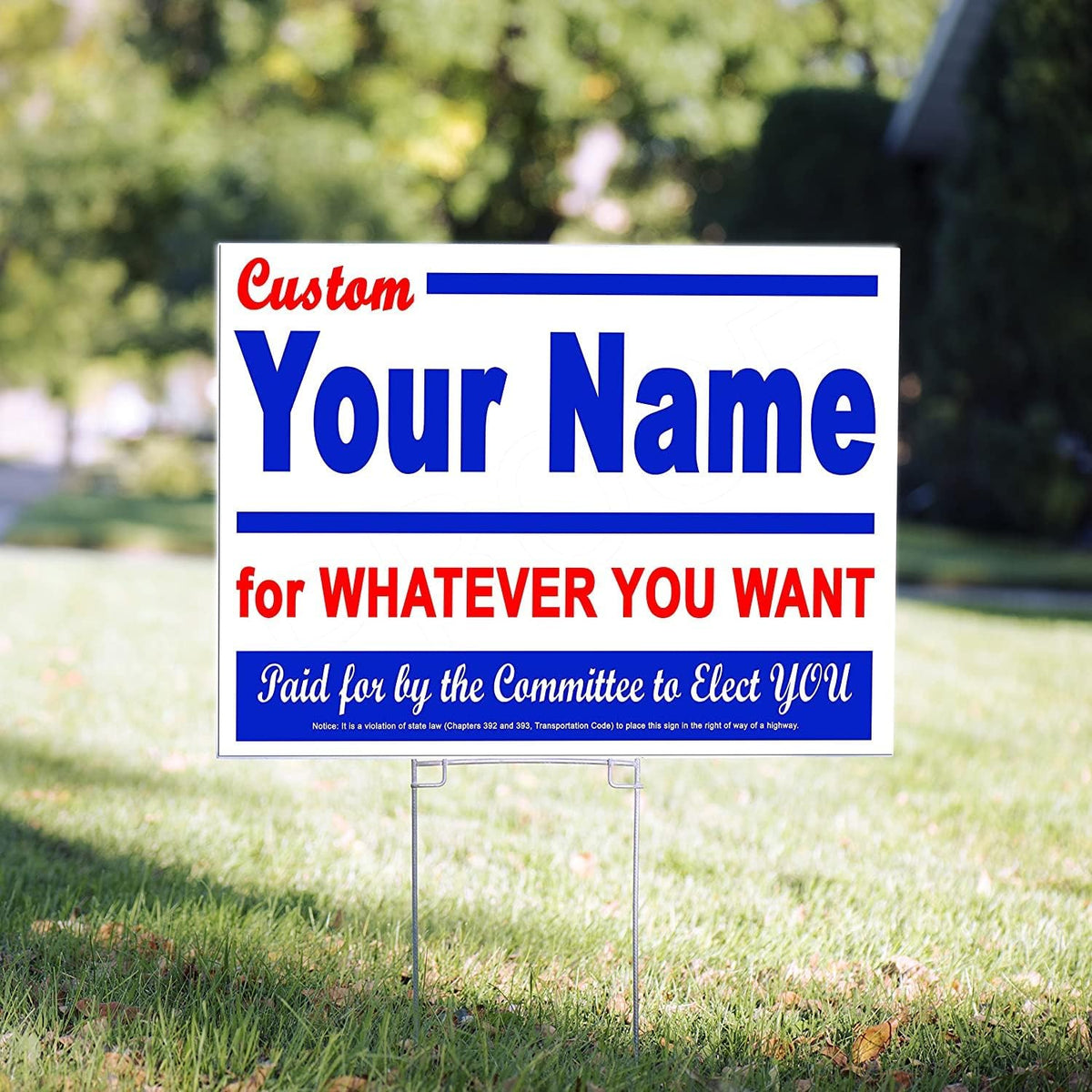 50 Pack Double-Sided Weatherproof Yard Signs N74888