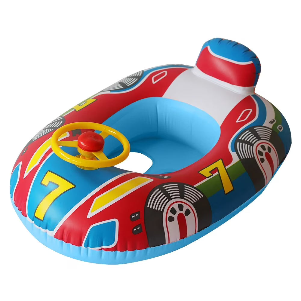 Inflatable Baby Swimming Rings Seat Sun Shade Toddler Swim Circle Water Toys B833129