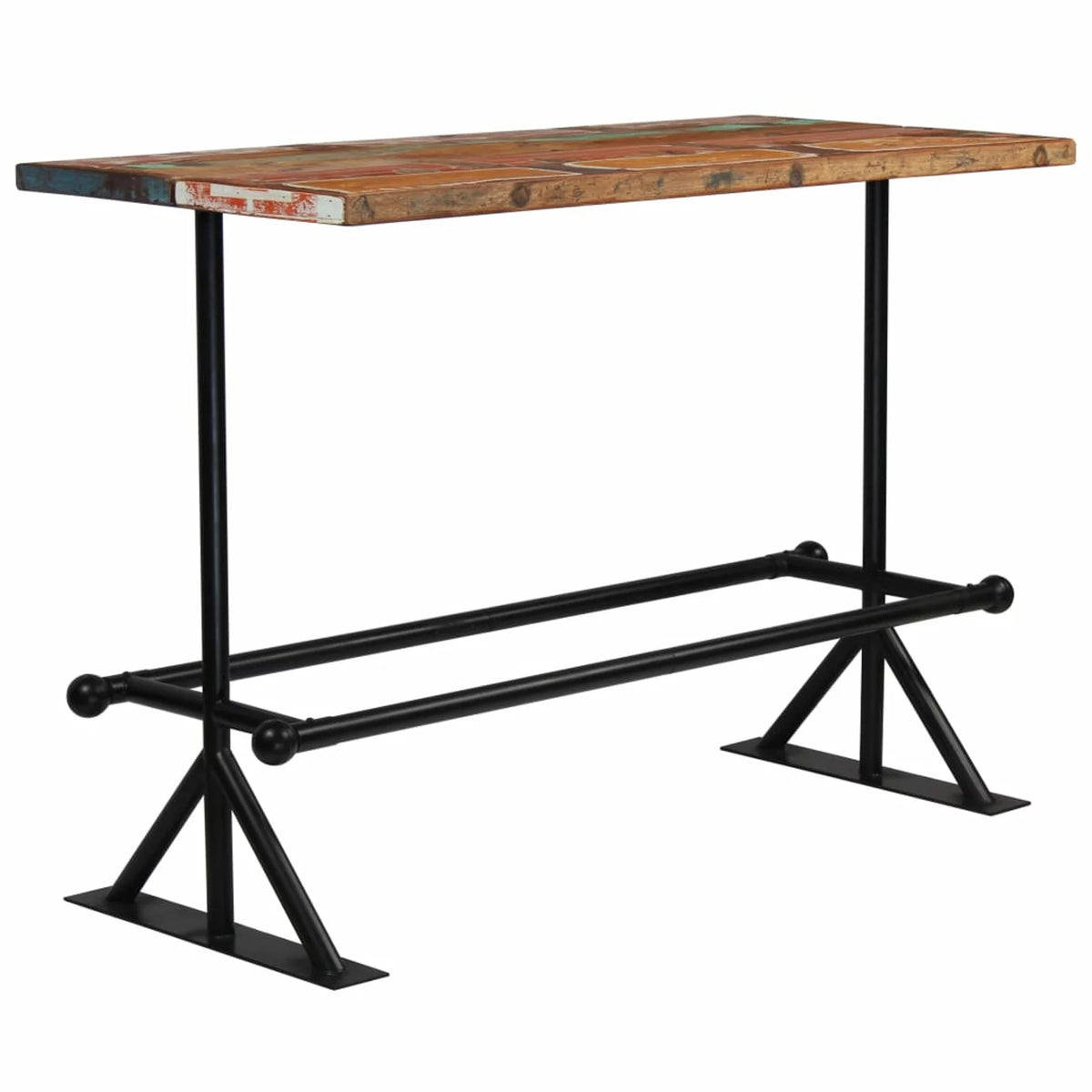 Counter Height Bar Table Steel Legs Multicolor N99711