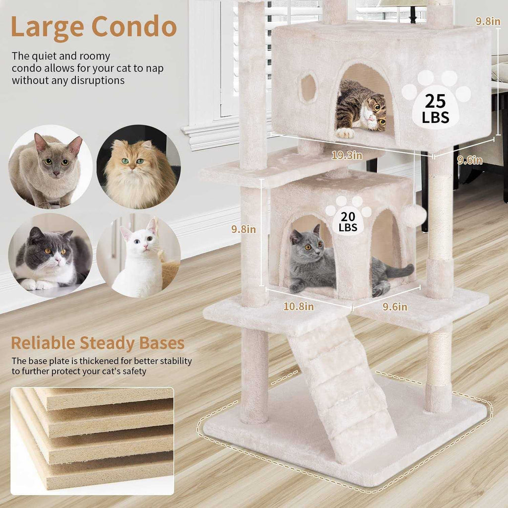 54in Multi-Level Cat Tree with Scratching Post Q847148
