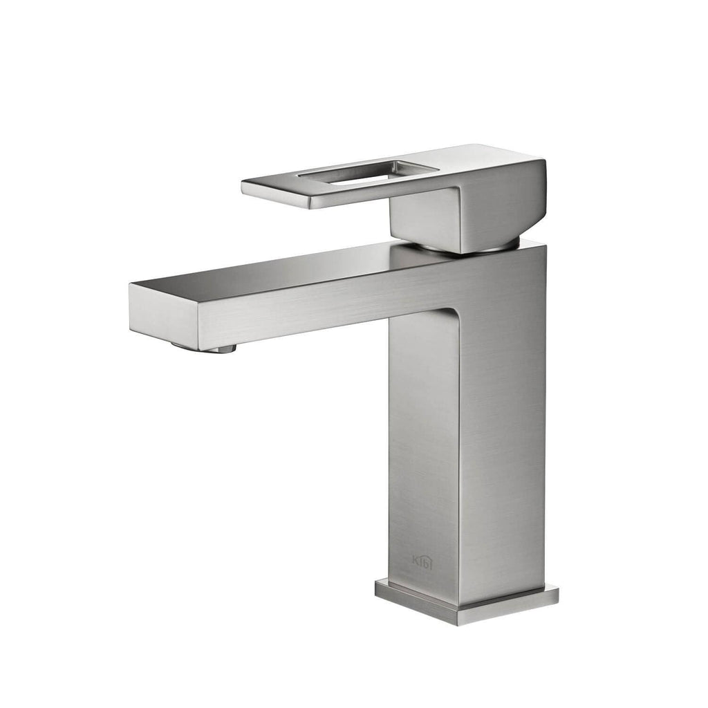 Brushed Nickel Single Hole Bathroom Faucet Q97731