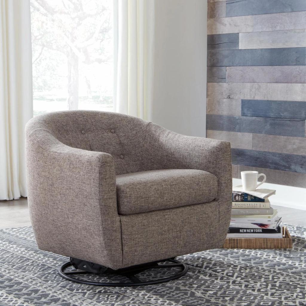 Taupe Tufted Swivel Glider I376147