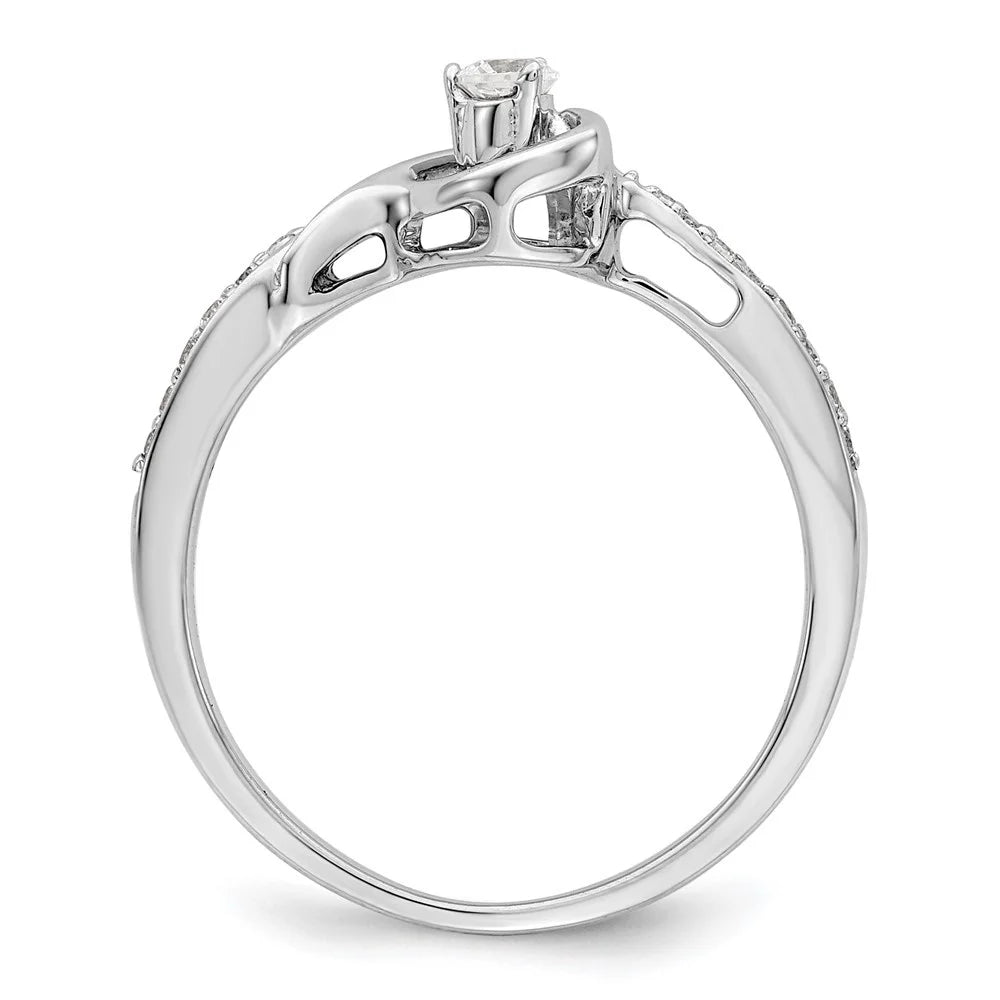 14k White Gold Lab Grown Diamond Promise Ring Z262663