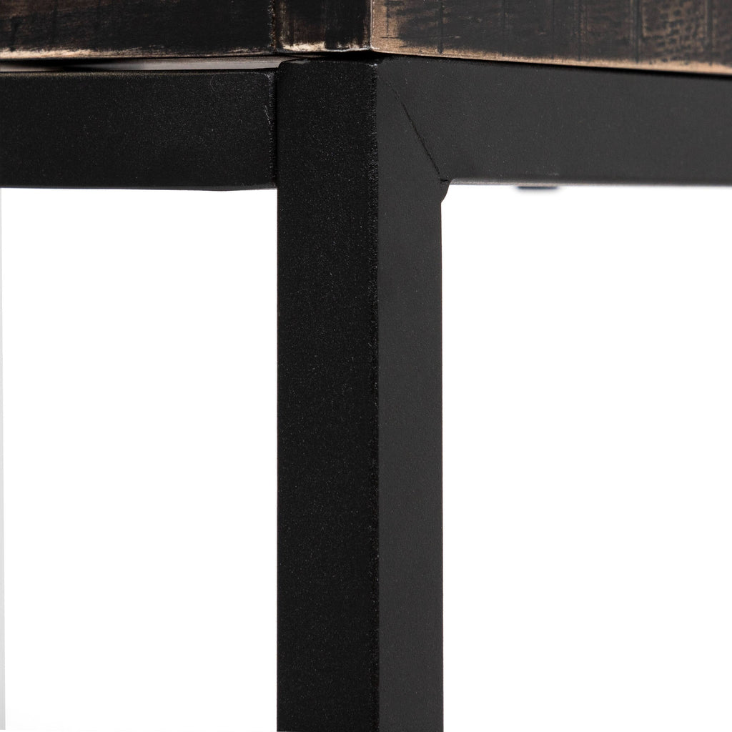 Black Industrial Computer Desk with USB Port J88040
