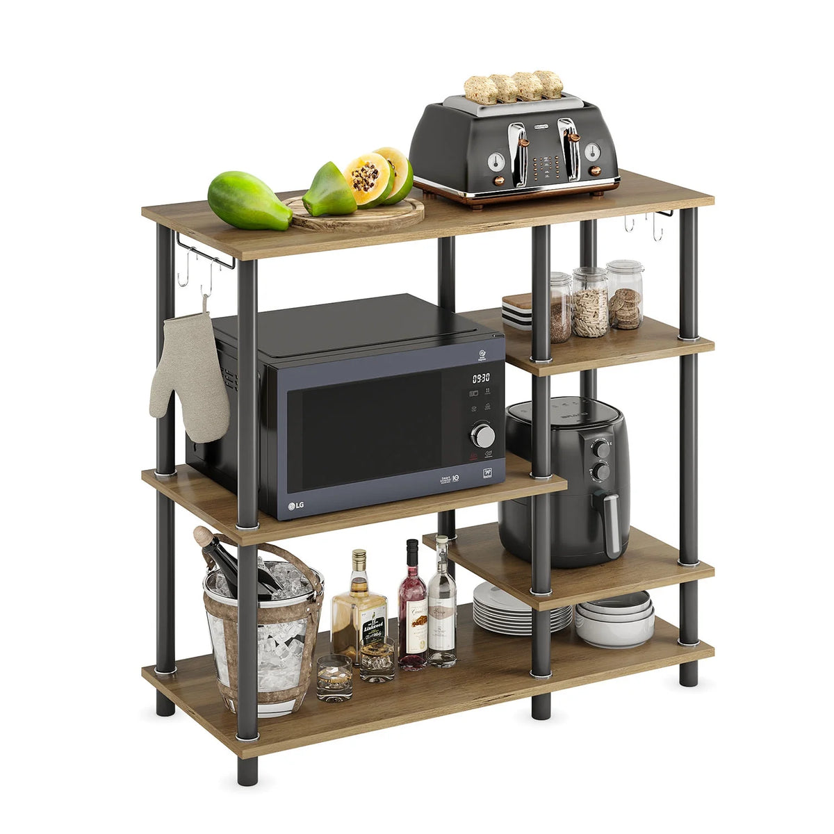 5 Tier Oak Baker's Rack Q62185