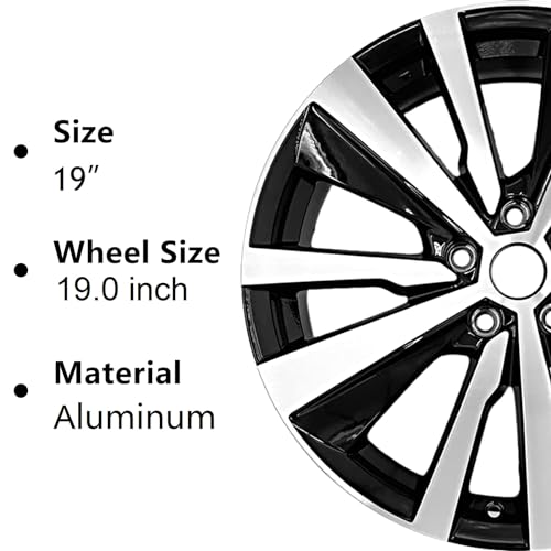 19 inch Machined Black 19x8 inch wheels Q21230