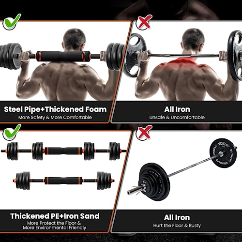 Adjustable 4 in 1 Weight Set, Dumbbell, Barbell, Kettlebell and Push-up M729429