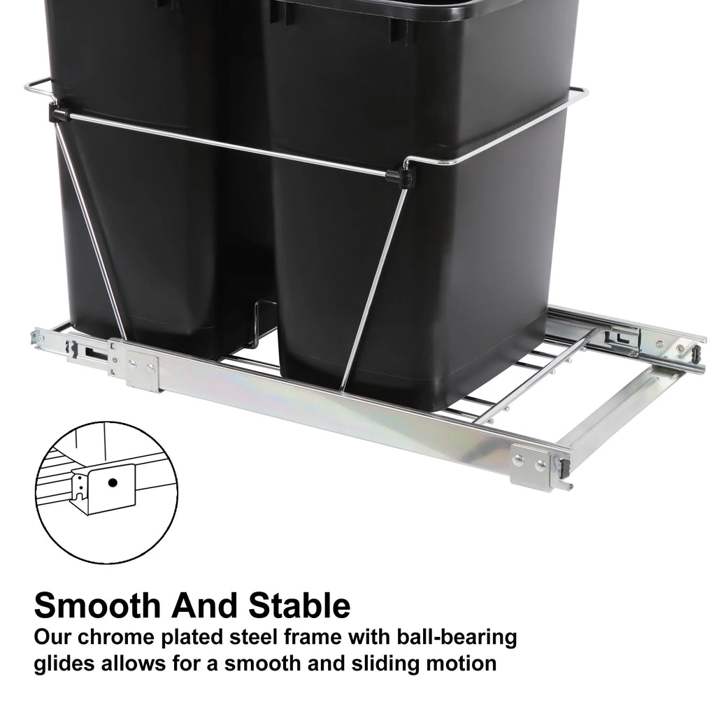 Dual 35Qt Pullout Trash Can I51494