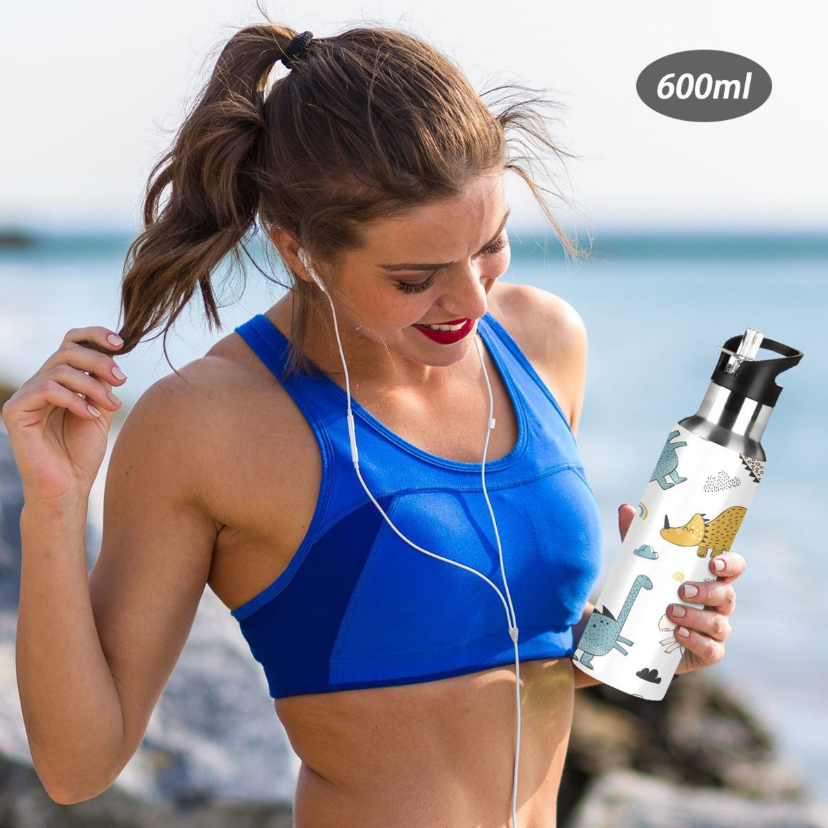 Stainless Steel Insulated Water Bottle with Straw Lid R26691