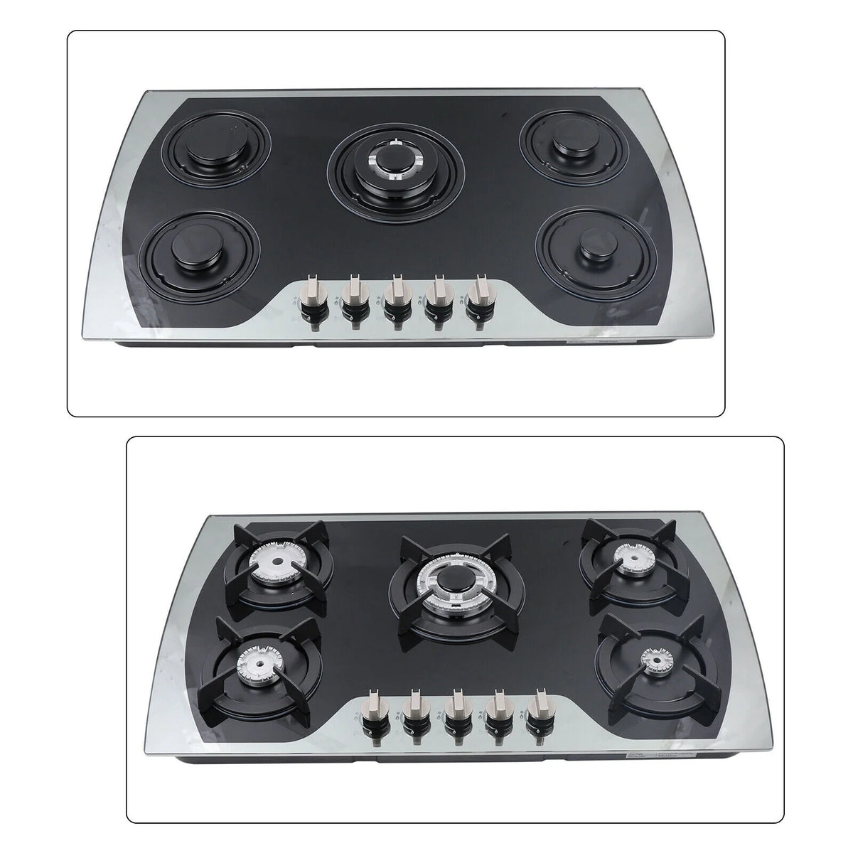 35.4" 5 Burners Tempered Glass Gas Cooktop R471