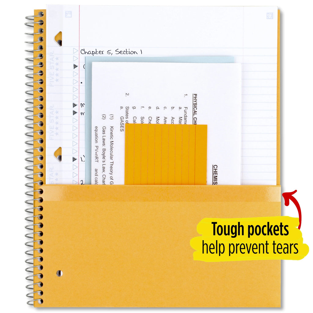 Wirebound Notebook, 3 Subject, College Ruled, Pacific Blue K49517