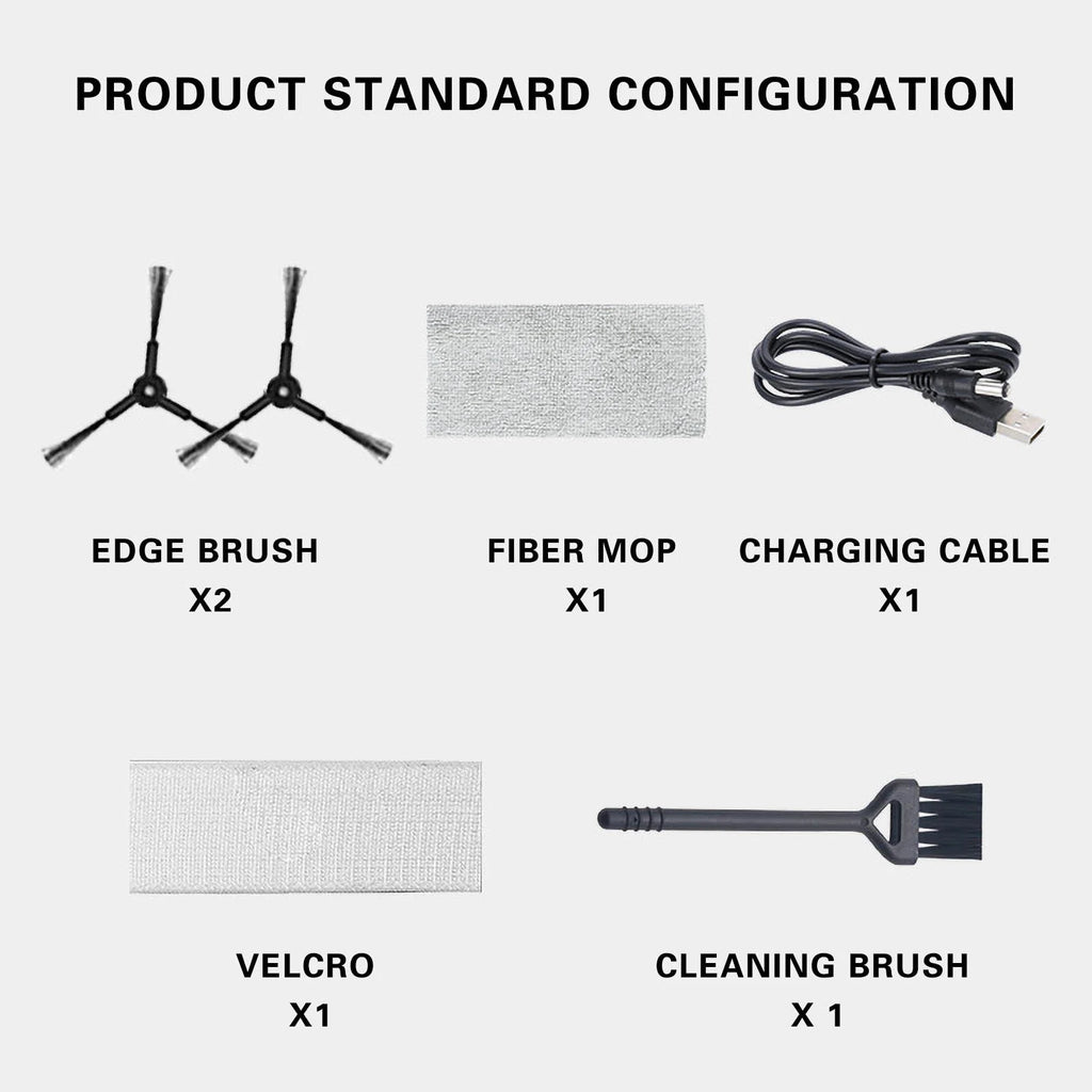 White Three-in-one Sweeping Robot Mop Vacuum Cleaner W439518