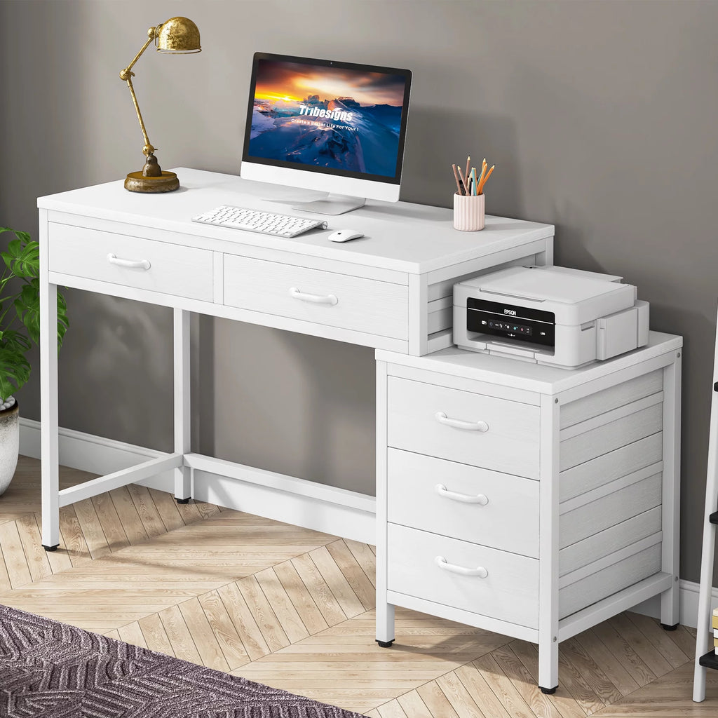 Computer Desk with 5 Drawers F263