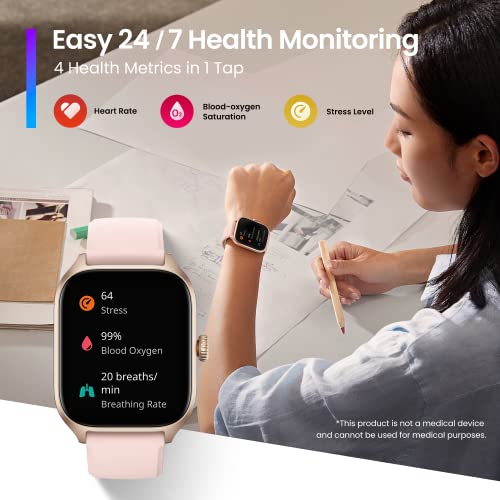 Black 43mm Smart Watch with GPS W6735
