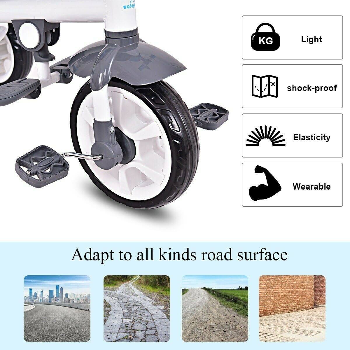 4-in-1 Detachable Baby Stroller Tricycle with Canopy R61890