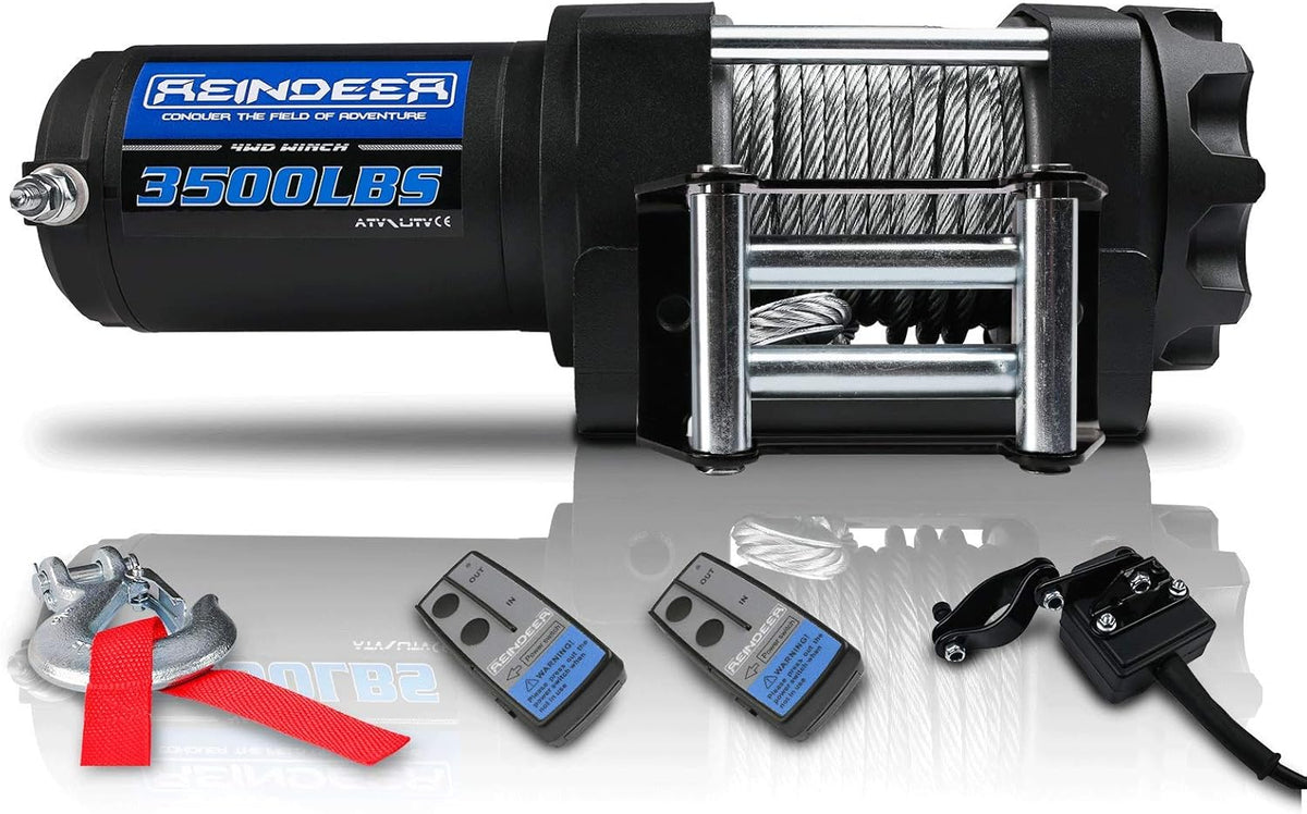12V Electric Winch Kit 4500LBS Synthetic Rope Waterproof IP67 Q3570