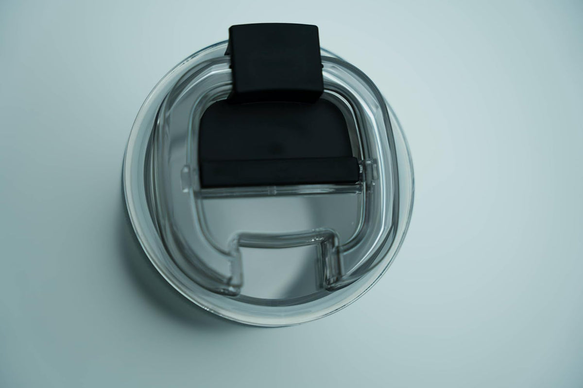 8.8oz stackable stainless steel vacuum insulated espresso cup with lid black W9329