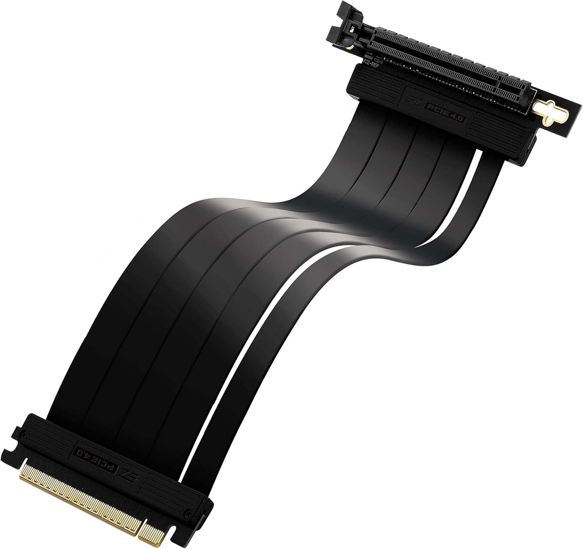 PCIE Gen 4 16x Flexible Riser Cable PCI Express 4.0 GPU Extension Card Right Angle Connector 7.87in 20cm Pack of 2 F4448