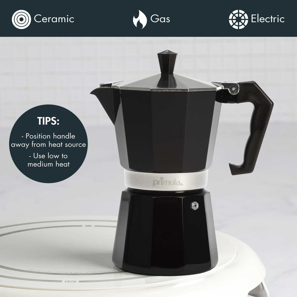 Black 6 Cup Stovetop Espresso Maker X613