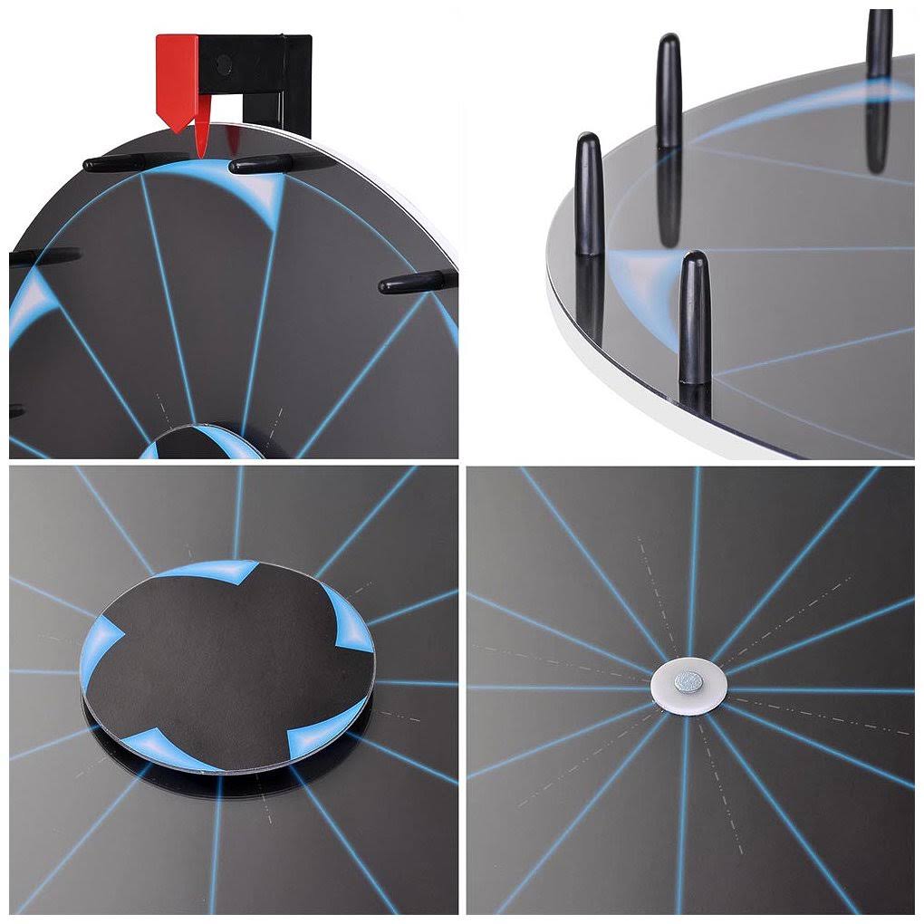18x22 Tabletop Editable Prize Wheel 12 Slot Spinning Game with Dry Erase L3745