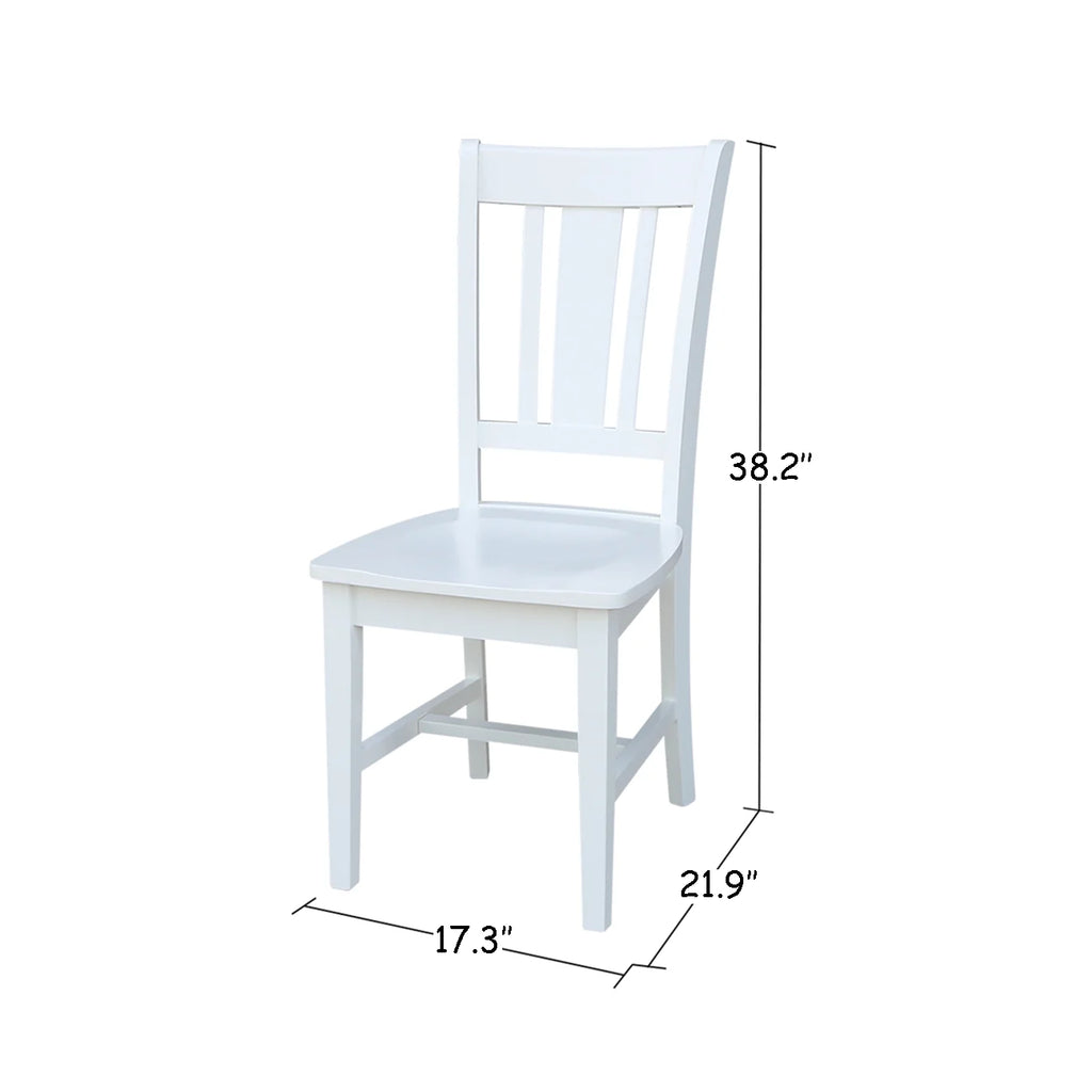 White Solid Wood Splatback Chairs Set of 2 K225813
