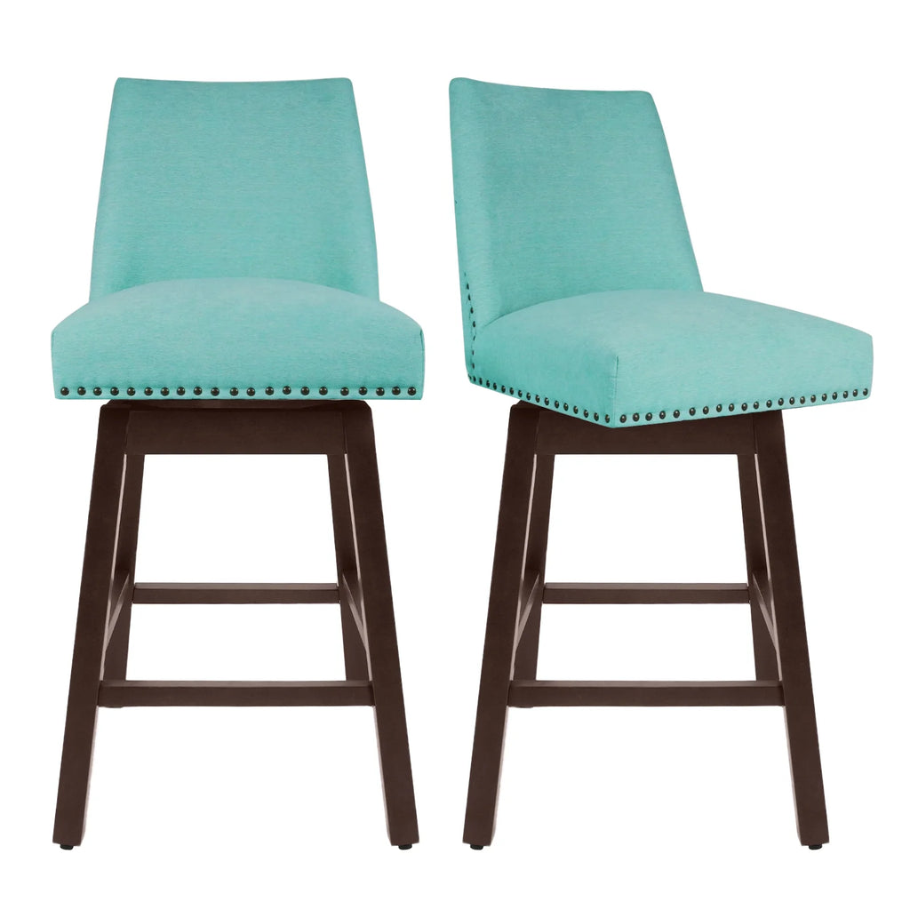 Tiffany Swivel Upholstered Bar Stools Set of 2 N229627
